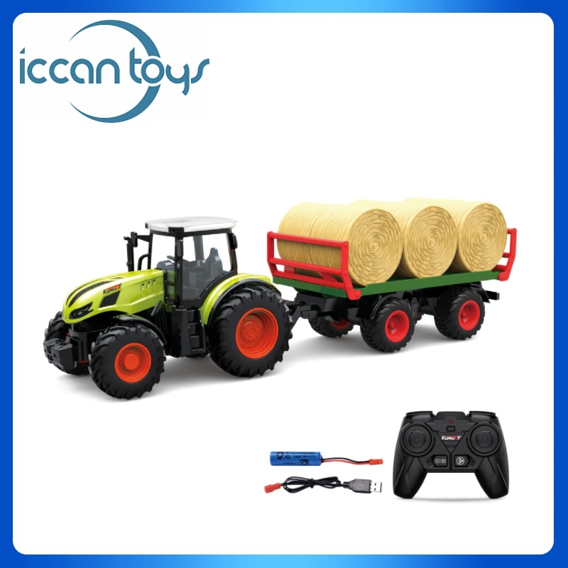 6651 2.4Ghz RC Tractor + non-RC straw bale transporter