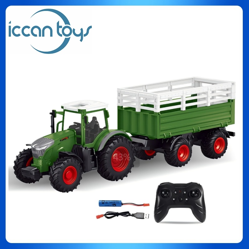6670 2.4Ghz RC Tractor + RC Livestock Transporter