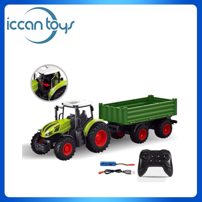 6671 2.4Ghz RC Tractor +  RC Agricultural Transport